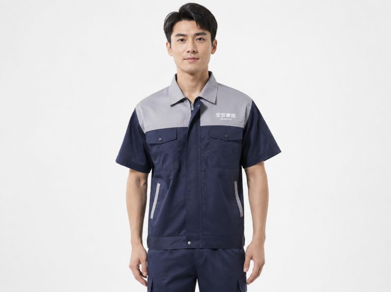 企业纯棉涤棉工作服套装
